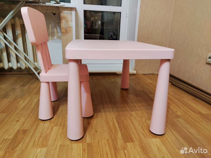 Детский стол и стул IKEA маммут