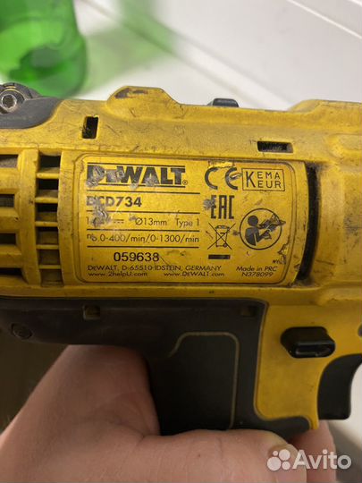 Шуруповерт dewalt DCD 734