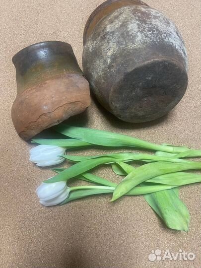 Крынки глиняные старинные битые черепки