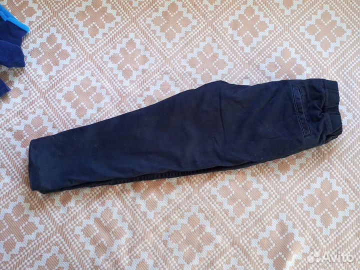 Утепленные брюки Uniqlo, флиска и свитер 120