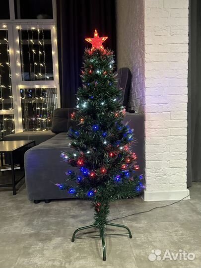 Ель искусственная 120 см с гирляндой