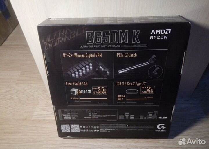 Комплект Ryzen 7500f + B650M K + 16GB DDR5