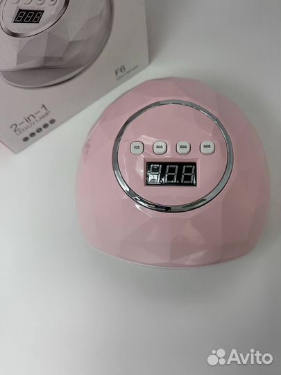 Лампа для маникюра F6 86W розовая