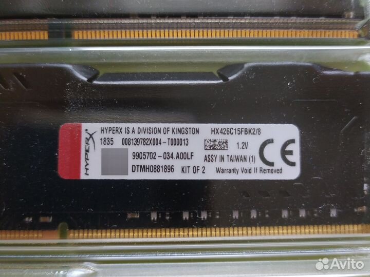 Kingston hyperx Fury ddr4 4*4 Gb 2666