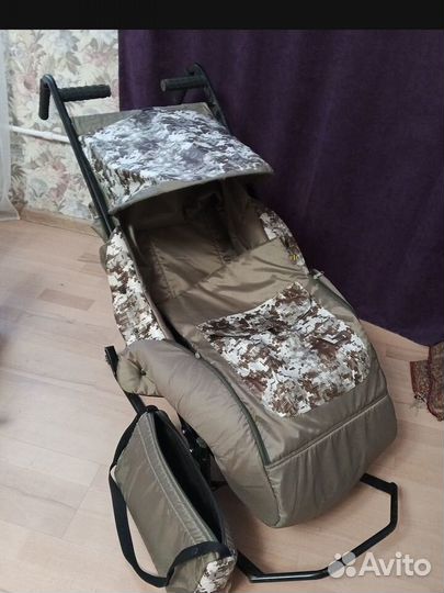 Санки коляска на колесах