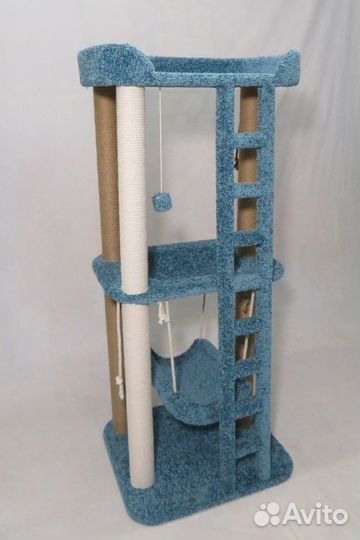 Игровой комплекс для кошек с домиком, лежанкой и к