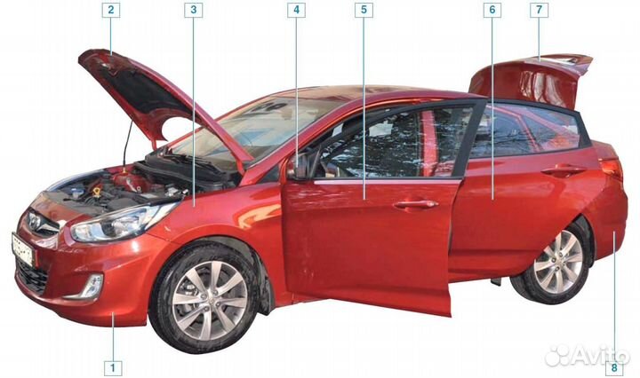 Окрашенные бампера на Хундай Солярис 10-14 г.в