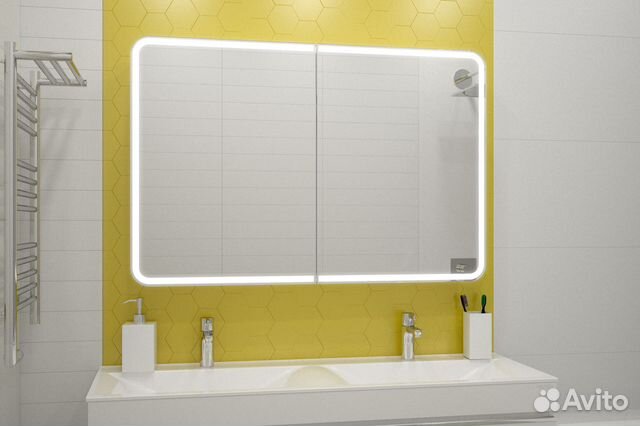 Шкаф с зеркалом в ванную