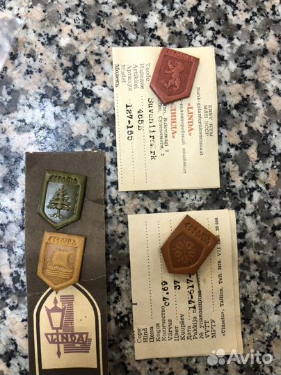 Кожанный значок СССР эстония estonia