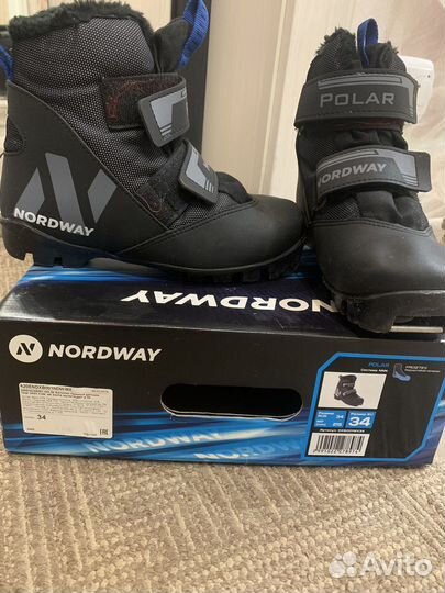 Лыжные ботинки размер 34