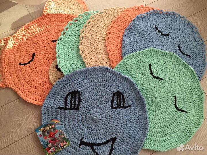Вязаные детские коврики