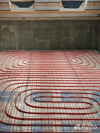 Монтаж отопления, тёплые полы, водопровода