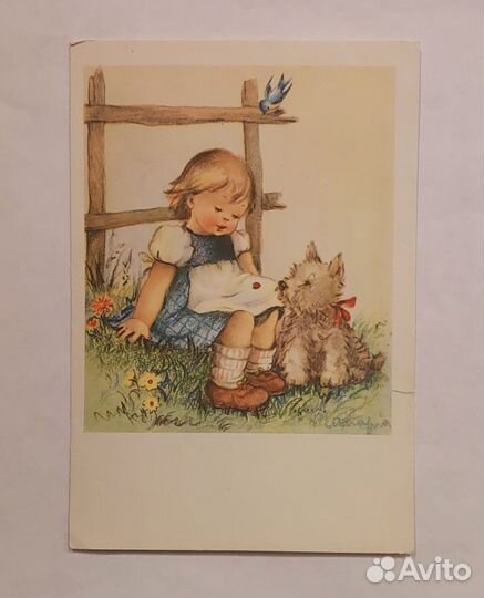 Открытки Девочка и Собака набор неполный София 65г