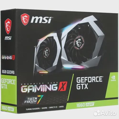 Видеокарта MSI GeForce GTX 1660 super Gaming X