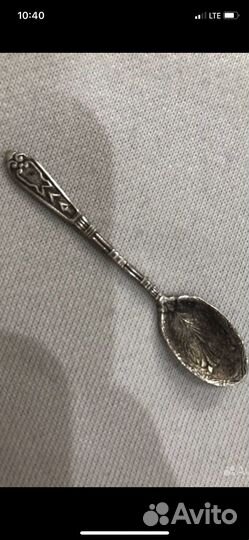 Ложечка серебряная с гравировкой