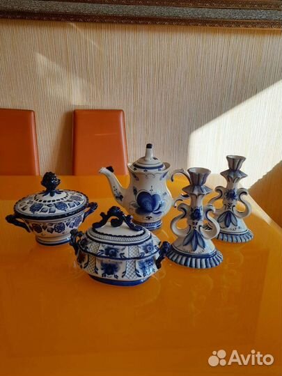 Фарфоровая посуда СССР гжель