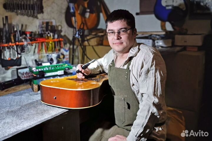 Ремонт гитары; замена анкера; гитарный мастер