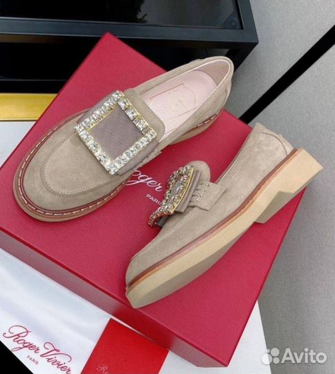 Лоферы женские Roger Vivier, замша натуральная