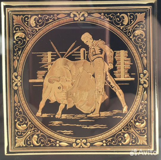 Чеканка Толедо золото дамаскин в рамке