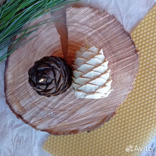 Свечи шишки кедровые восковые