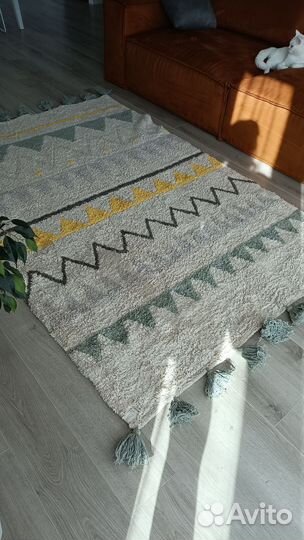 Индийский ковер Azteca Natural, хлопок, винтажный