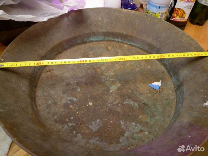 Латунный таз антиквариат