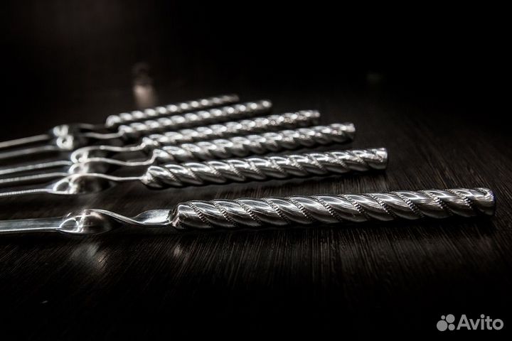 Шампур стальной полированный - Chromium Steel 35 с