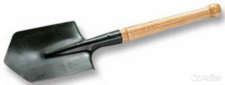 Лопата автомобильная с деревянным черенком
