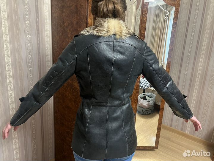 Кожаная дубленка