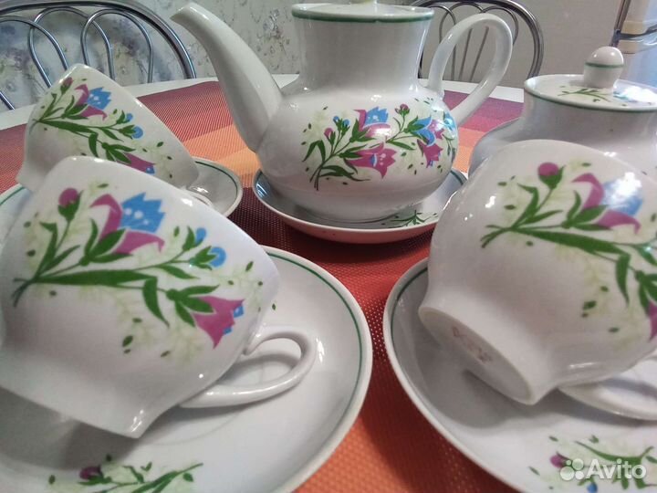 Сервиз чайный СССР / Вербилки на 4 персоны