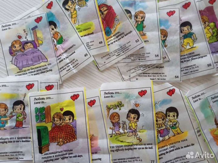 Вкладыши от жвачек love is