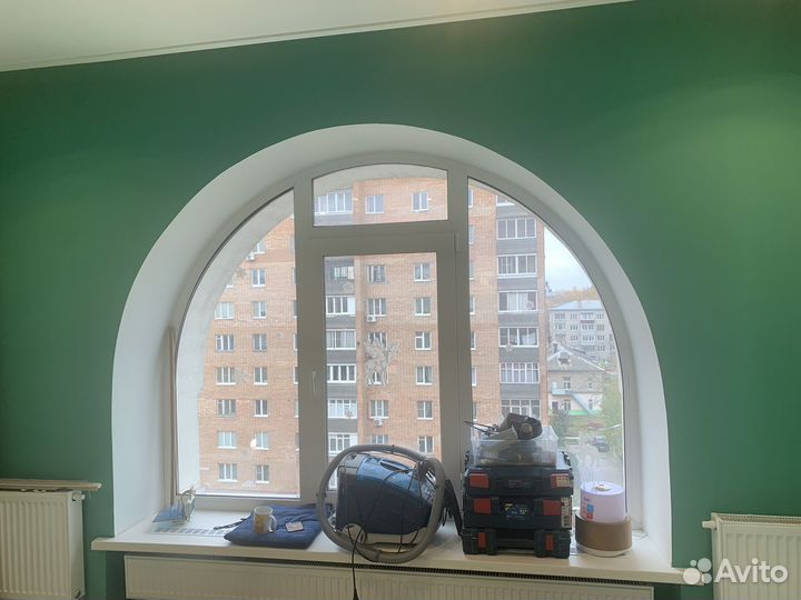 Карниз круглый + блэкаут штора + тюль