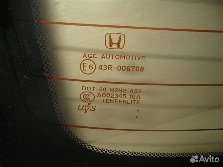 Стекло заднее Honda Civic 4D (FD) 2009