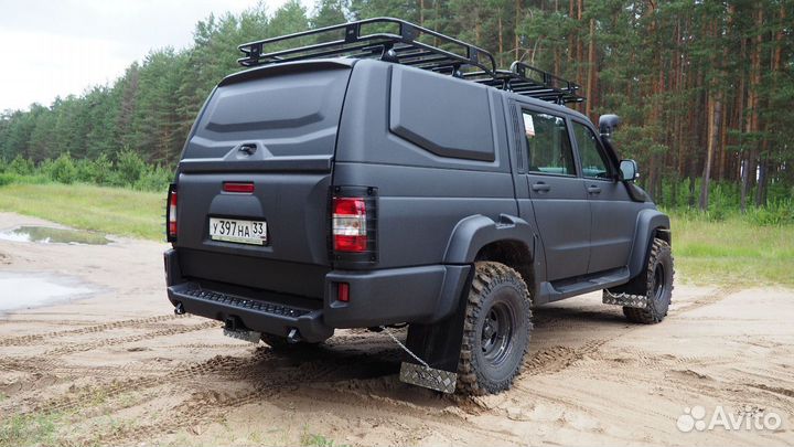 Силовой бампер задний УАЗ покраска