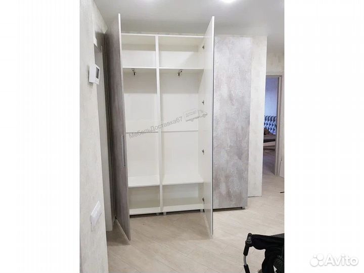 Шкафы (230х180х50) Бетон светлый (№2, №4)