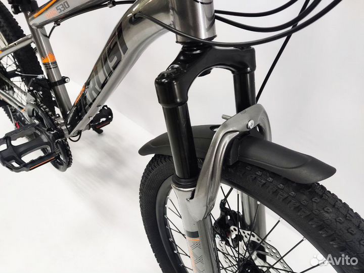 Велосипед детский, 21 скорость, серо-оранжевый