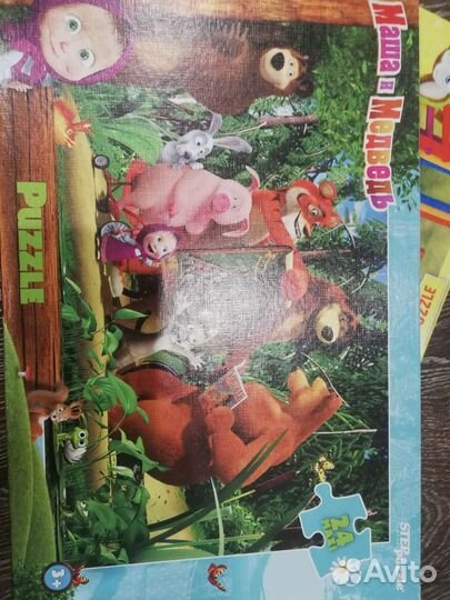 Пазлы детские крупные 8 штук