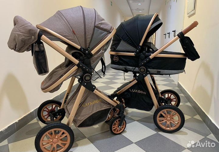 Коляска luxmom v9 3в1 трансформер