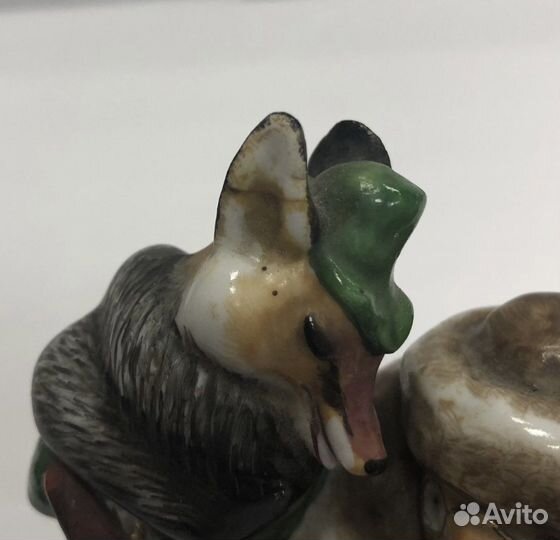 Лиса Алиса и кот Базилио (бобер) лфз Фарфор СССР