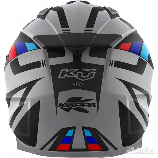 Kappa KV30R grayer Enduro Motorcycle Мотошлем Gray