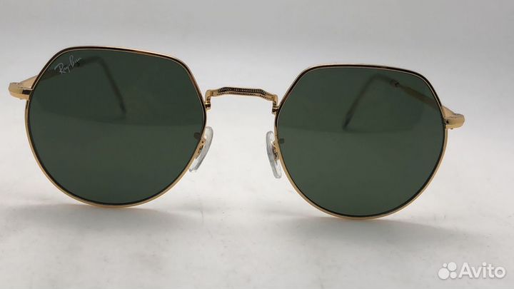 Очки Ray Ban Jack 3565 зеленые/золото