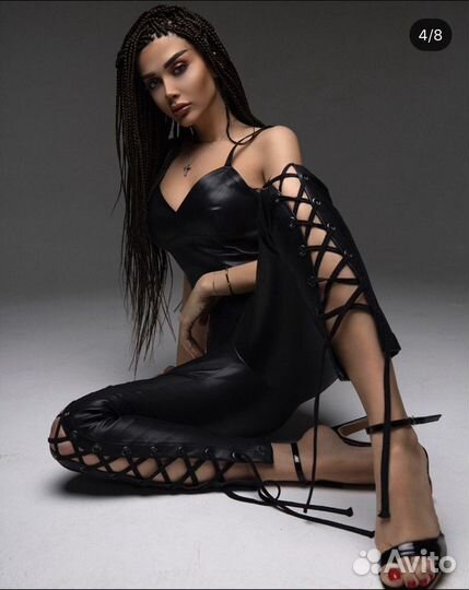 Крутые лосины эко кожа