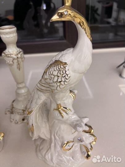 Павлин блюдо подсвечник в классическом стиле