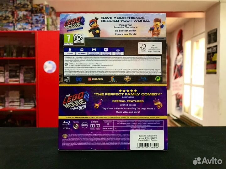 Диск PS4 Lego The Movie + Мультик (Новый)