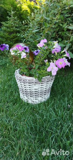 Кашпо из искусственного ротанга 10, 12, 20 л