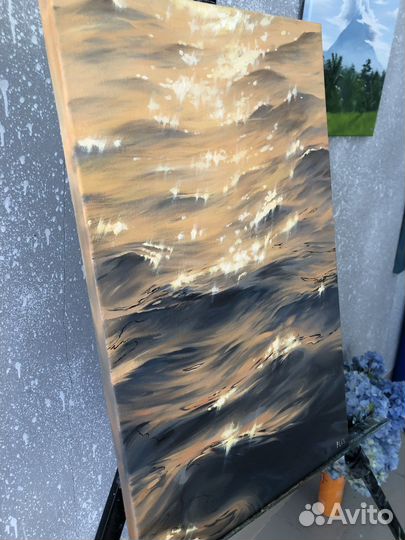 Картина Золотые волны