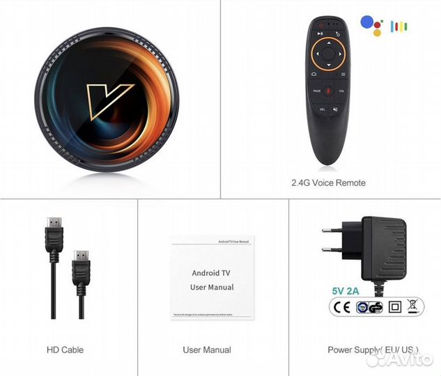 Android tv приставка с голосовым пультом 2/16
