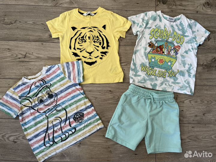 Шорты футболки 98/104 на мальчика пакетом