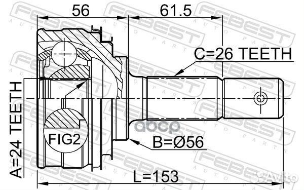 Шрус 0110-009 0110-009 Febest