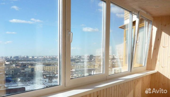 Остекление балконов и лоджий под ключ N1092